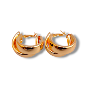 Swirled Twist Hoops