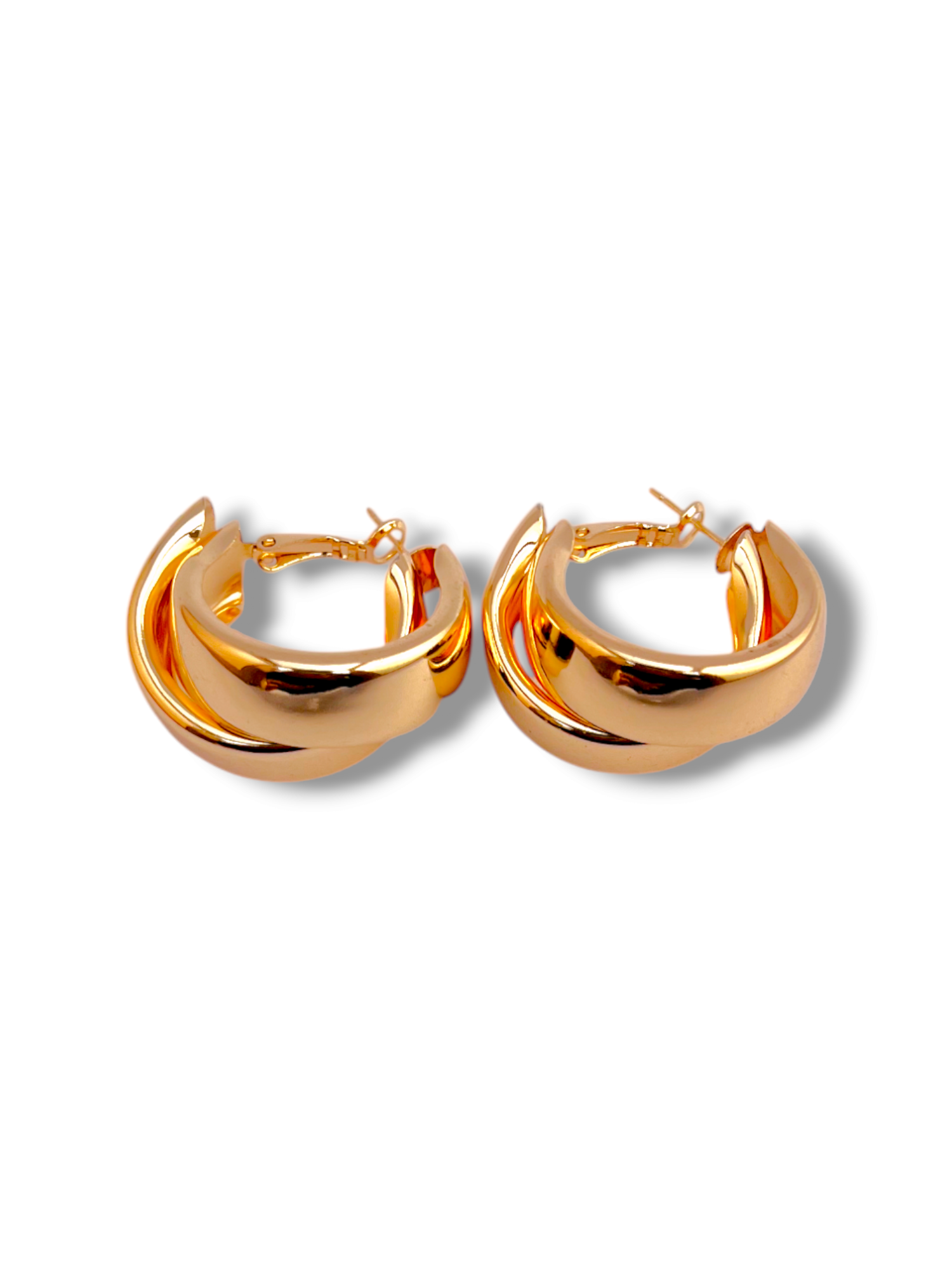 Swirled Twist Hoops