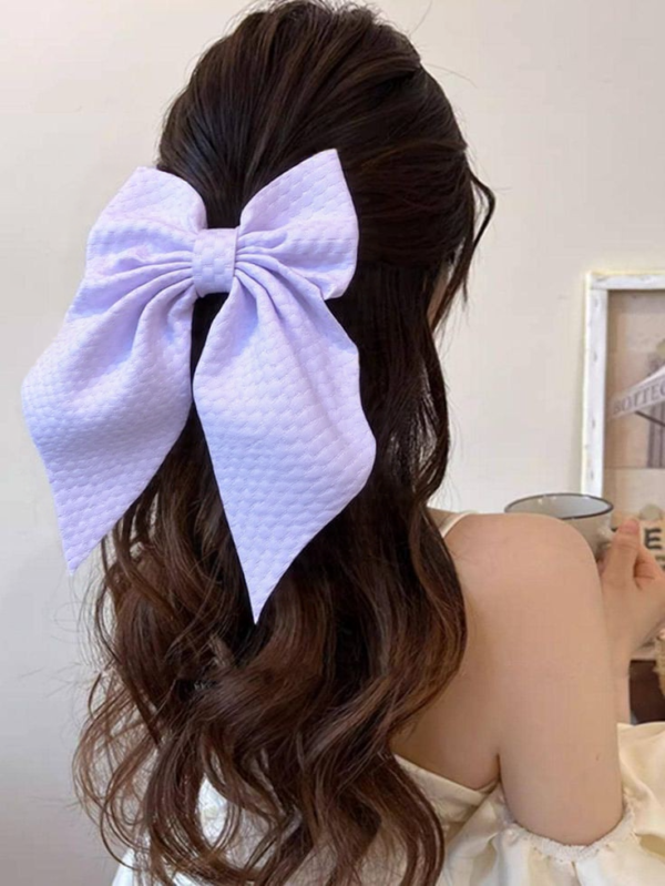 Soft Lilac Bow Hair Clip