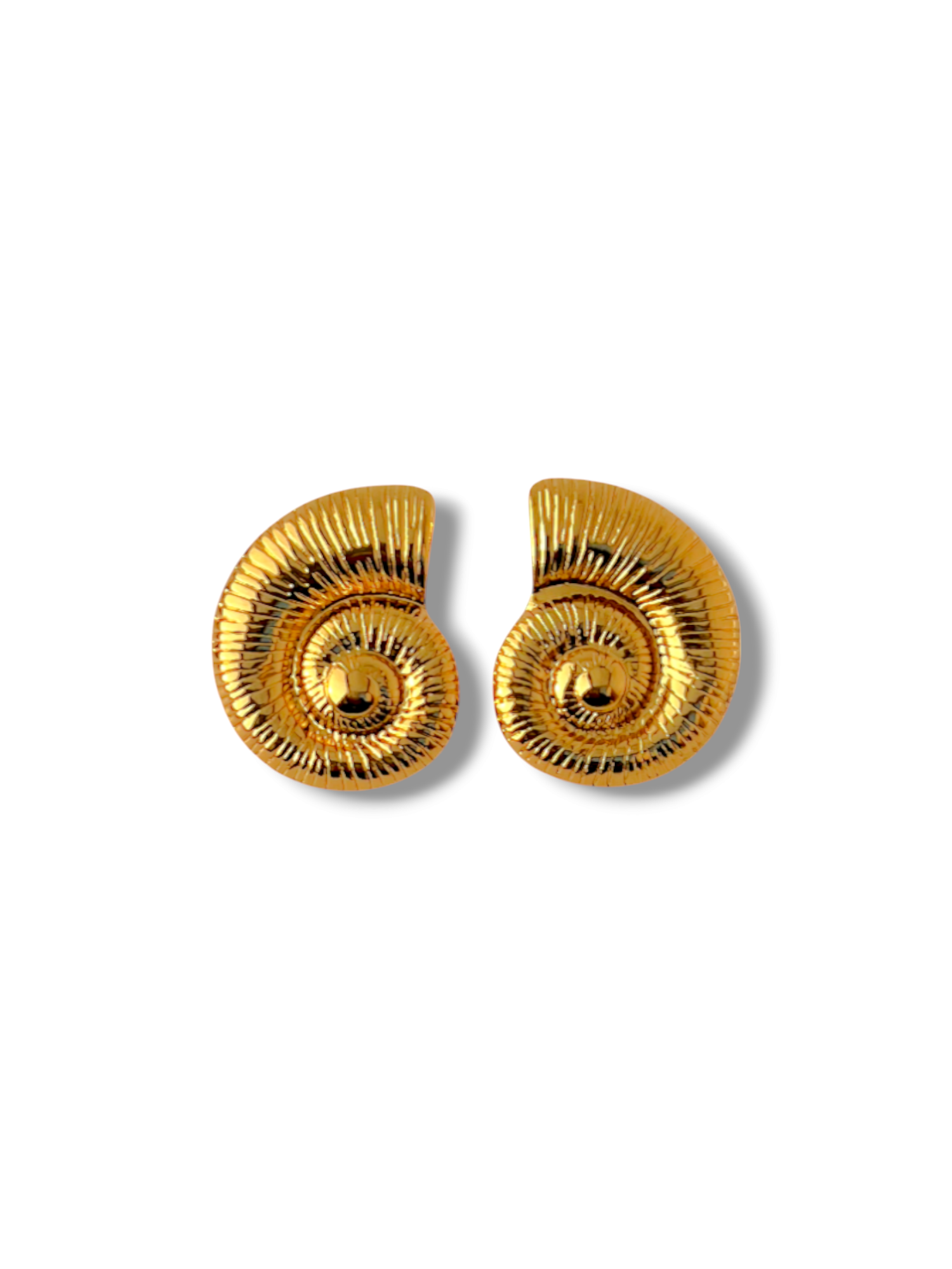 Vintage Gold Spiral Stud Earrings