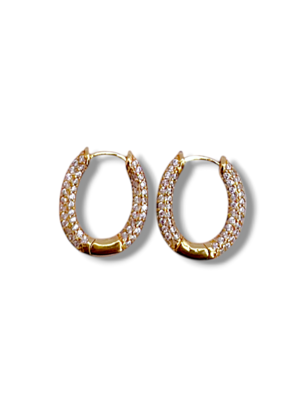 Sparkling Diamond Hoops