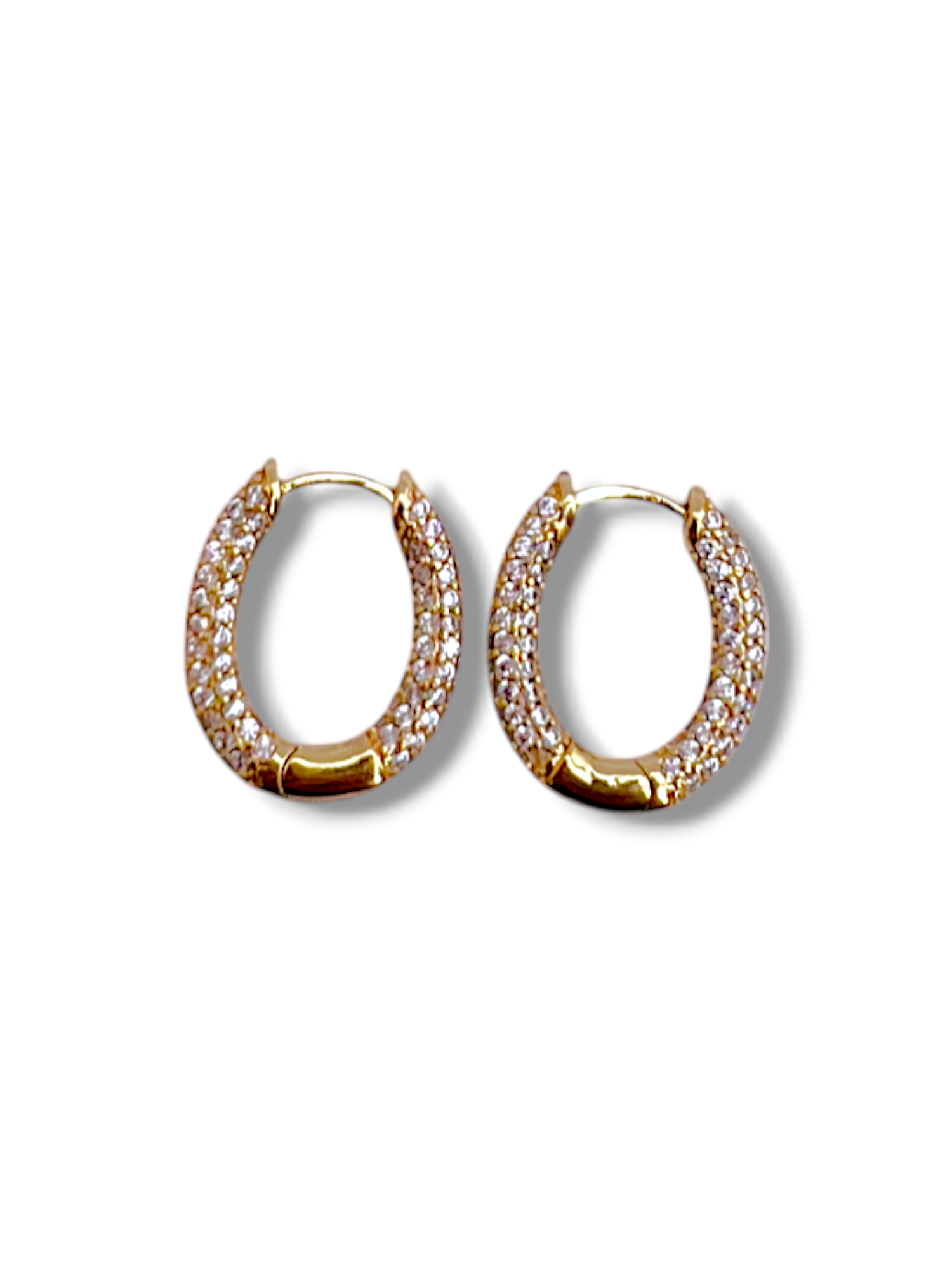 Sparkling Diamond Hoops